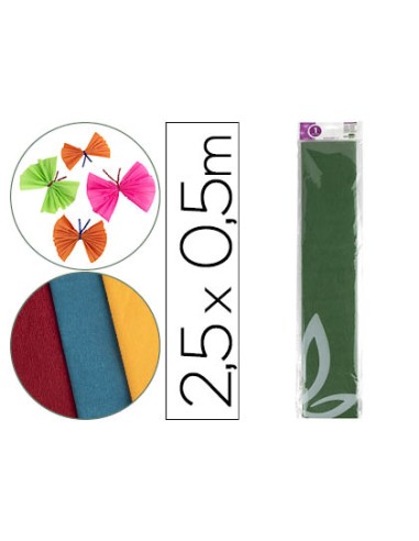 Papel crespon liderpapel 50 cm x 2.5m 34g/m2...