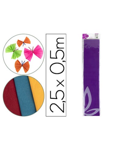 Papel crespon liderpapel 50 cm x 2.5m 34g/m2...