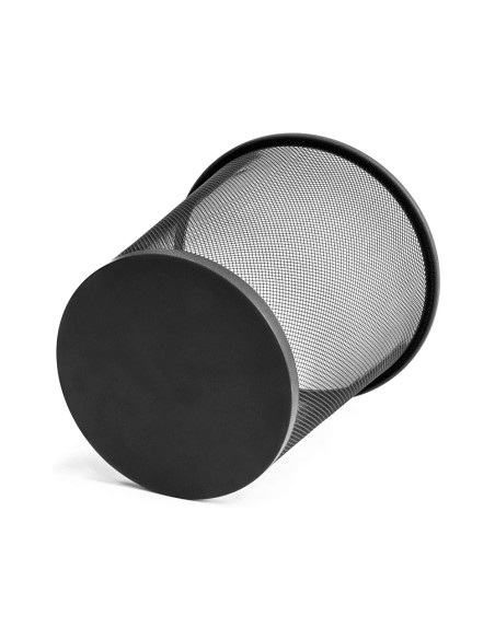 Papelera metalica q-connect rejilla negra 265x285 mm