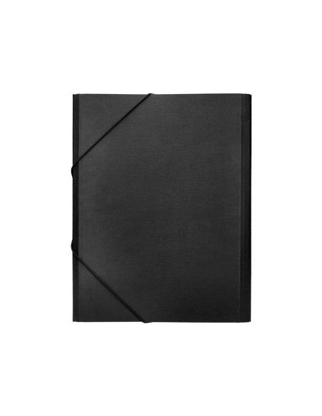 Carpeta clasificadora liderpapel 12 departamentos folio prolongado carton forrado negra