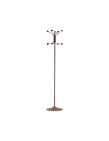 Perchero metalico pie 8 colgadores color gris...