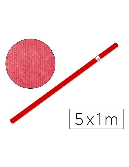 Papel kraft liderpapel rojo rollo de 5x1 m
