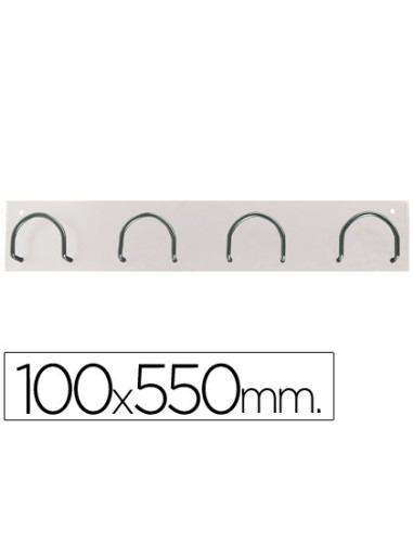 Perchero metalico 611 pared 4 colgadores color...