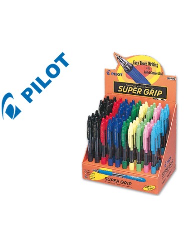 Boligrafo pilot super grip expositor de 60...