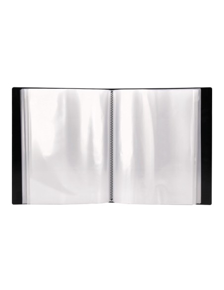 Carpeta liderpapel personaliza 37735 40 fundas canguro polipropileno din a4 negra portada y lomo personalizable
