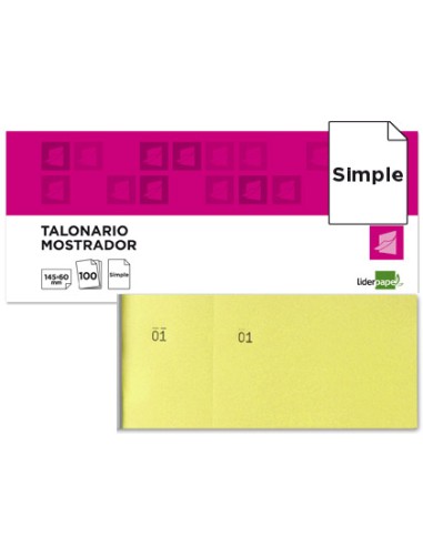 Talonario liderpapel mostrador 60x145 mm tl01...