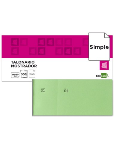 Talonario liderpapel mostrador 60x145 mm tl06...