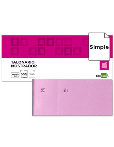 Talonario liderpapel mostrador 60x145 mm tl05...