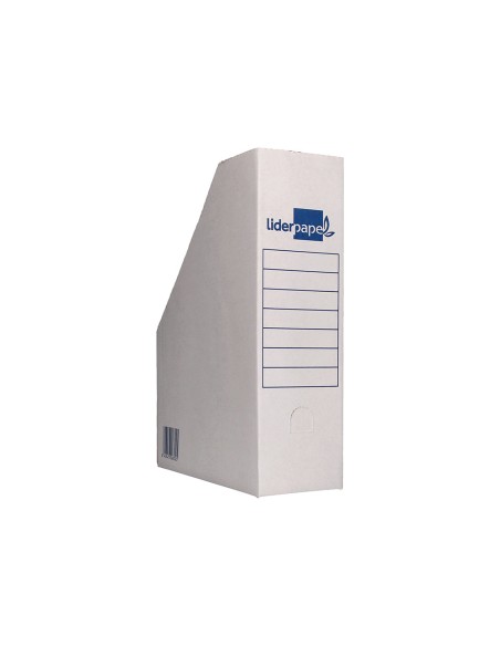Revistero liderpapel ecouse carton 100% reciclado color blanco 256x100x335 mm