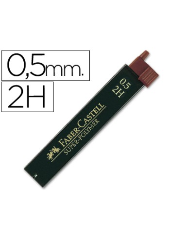 Minas faber grafito 9065 0,5 mm 2h estuche de...