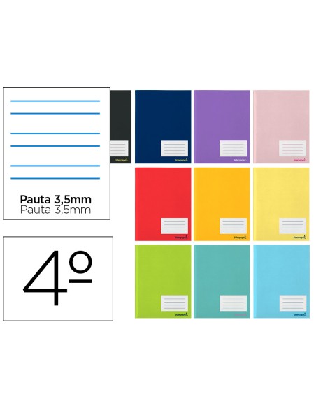 Libreta liderpapel smart a5 16 hojas 60gr cuadro pauta 4ª 3,5 mm con margen