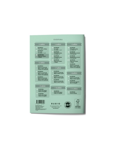 Cuaderno rubio caligrafia nº 08
