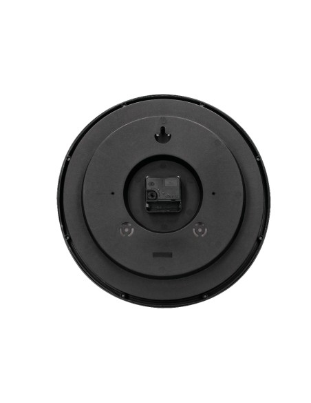 Reloj q-connect de pared plastico oficina redondo 34 cm marco negro