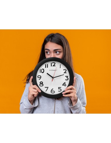 Reloj q-connect de pared plastico oficina...