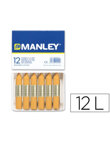 Lapices cera manley unicolor ocre n.26 caja de...