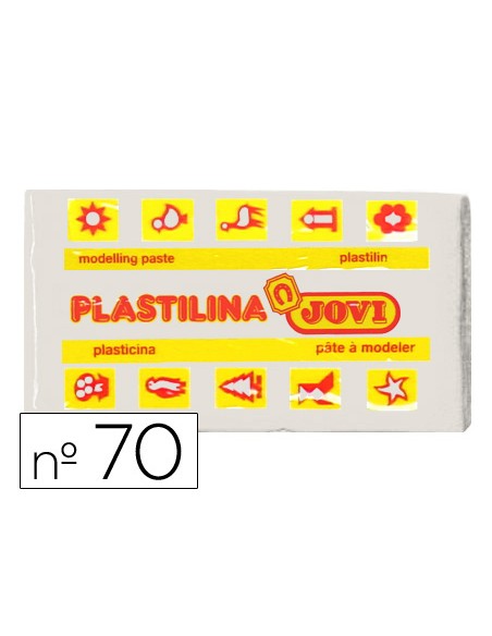 Plastilina jovi 70 blanca unidad tamaño pequeño