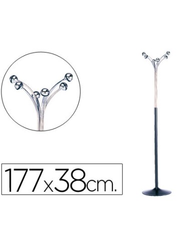 Perchero metalico pie 6 colgadores color...