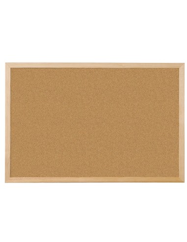 Pizarra corcho q-connect 90x60 cm marco de madera