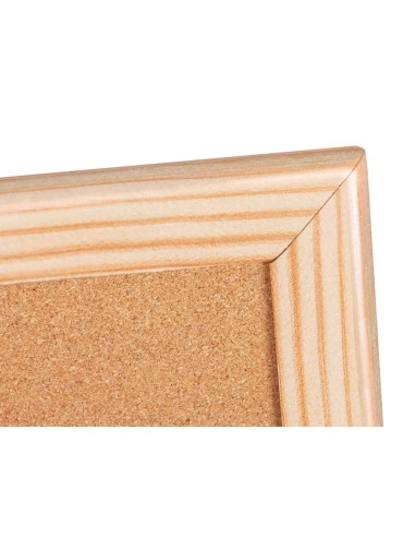 Pizarra corcho q-connect 90x60 cm marco de madera