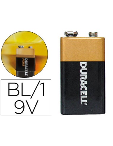 Pila duracell alcalina plus 9v blister con 1...