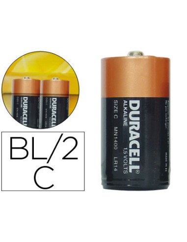 Pila duracell alcalina plus c blister de 2...