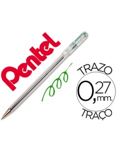Boligrafo pentel bk-77 d verde