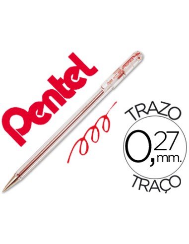Boligrafo pentel bk-77 b rojo