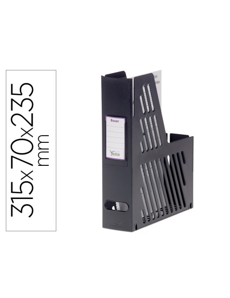Revistero boxer archivo 2000 cajetin con tarjetero identificador negro 240x75x315 mm