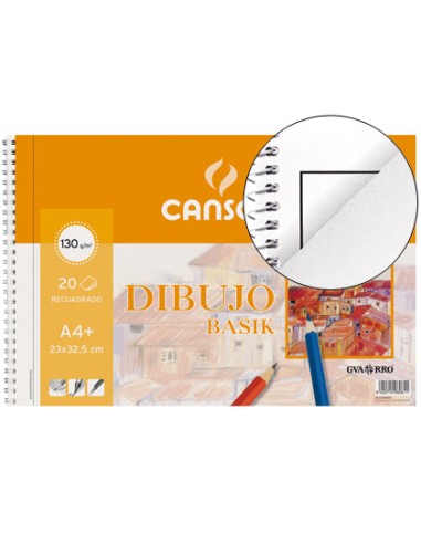 Bloc dibujo basik din a4+ espiral 23 x 32.5 cm...