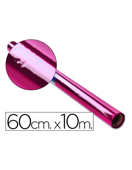 Papel celofan liderpapel rollo rosa 0,60 x 10 m