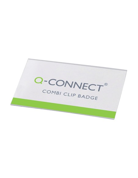 Identificador con pinza e imperdible q-connect kf01567 54x90 mm