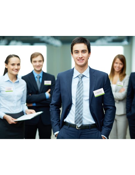 Identificador con pinza e imperdible q-connect kf01567 54x90 mm