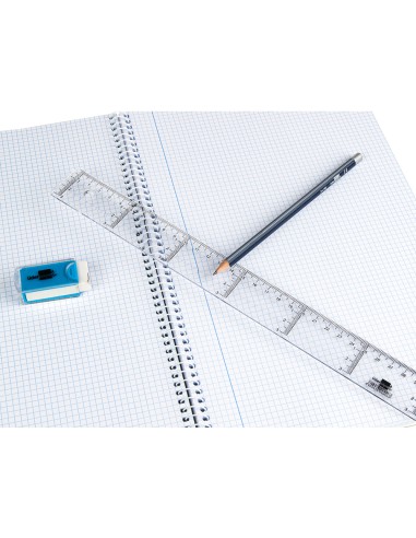 Regla liderpapel plastico cristal 30 cm