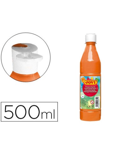 Tempera liquida jovi escolar 500 ml naranja