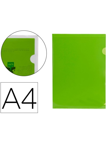 Carpeta liderpapel dossier uñero 44003 polipropileno din a4 verde 20 hojas