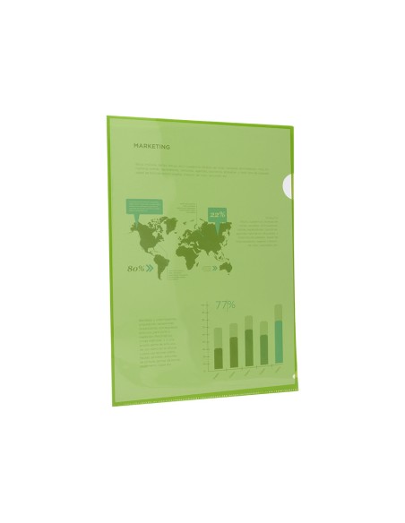 Carpeta liderpapel dossier uñero 44003 polipropileno din a4 verde 20 hojas