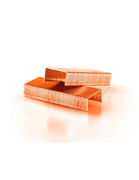 Grapas q-connect nº 22/6 24/6 cobreadas caja de 1000 unidades