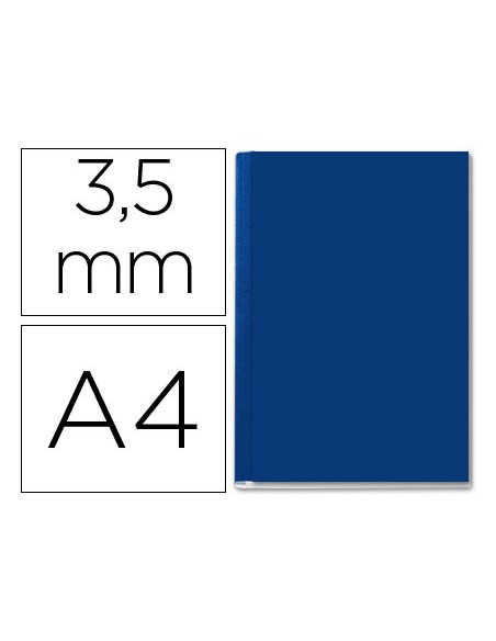 Tapa de encuadernacion channel rigida 35562 azul lomo aa capacidad 10/35 hojas