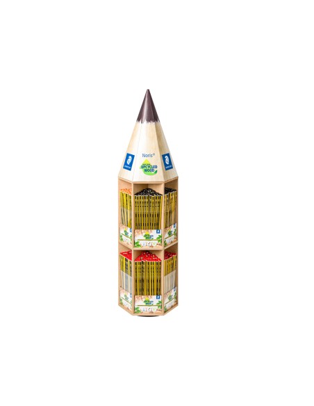 Lapices de grafito staedtler noris 120 expositor giratorio forma lapiz de 48 docenas graduaciones surtidas