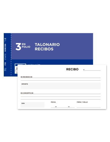 Talonario liderpapel recibos 3/fº original y...