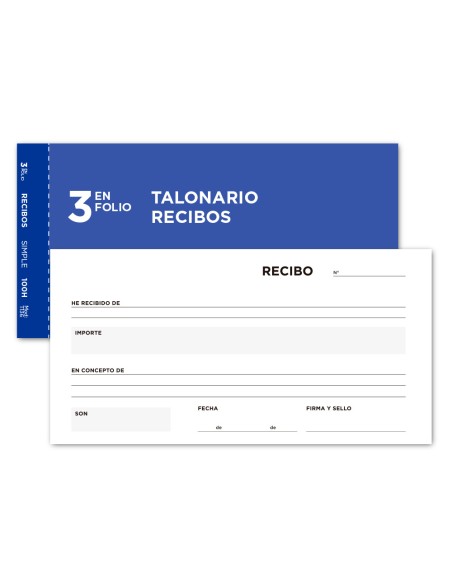 Talonario liderpapel recibos 3/fº original t136 sin matriz