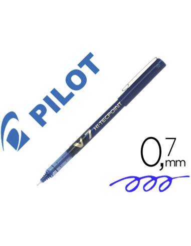 Rotulador pilot punta aguja v-7 azul 0.7 mm