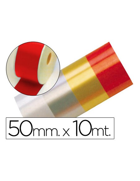 Cinta fantasia 10 m x 50 mm rojo