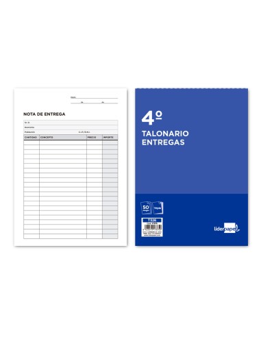 Talonario liderpapel entregas cuarto original y...