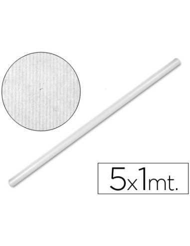 Papel kraft liderpapel blanco rollo 5x1 m