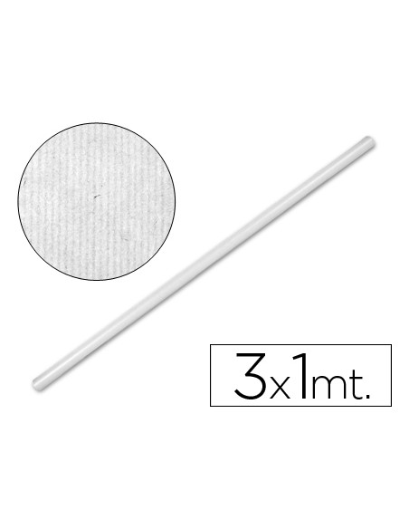 Papel kraft liderpapel blanco rollo 3x1 m