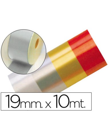 Cinta fantasia 10 m x 19 mm plata