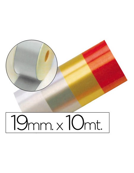 Cinta fantasia 10 m x 19 mm plata
