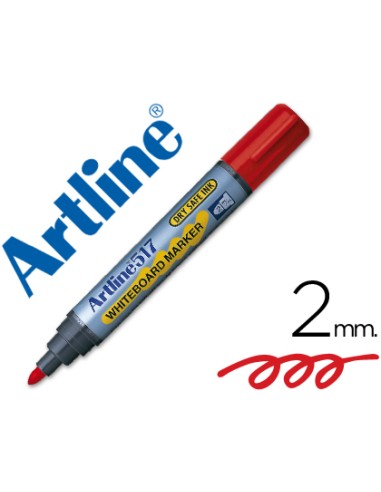 Rotulador artline pizarra ek-517 rojo punta...