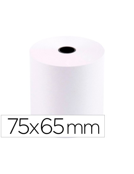Rollo sumadora q-connect electra 75 mm ancho x 65 mm diametro sin bisfenol a